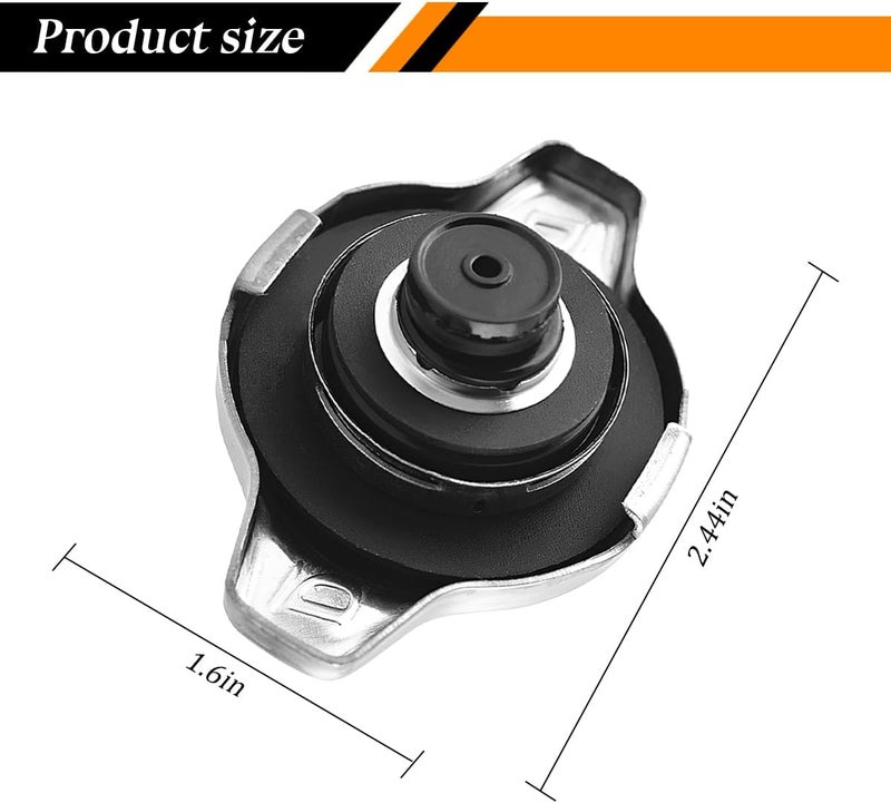 HZEL Car Radiator Cap, OEM#16401-31650 Stainless Steel Vehicle Coolant Reservoir Tank Cover Replacement, Automobile Radiator Cover Accessories, Compatible with Avalon Venza ES300h GS350 - Image 2